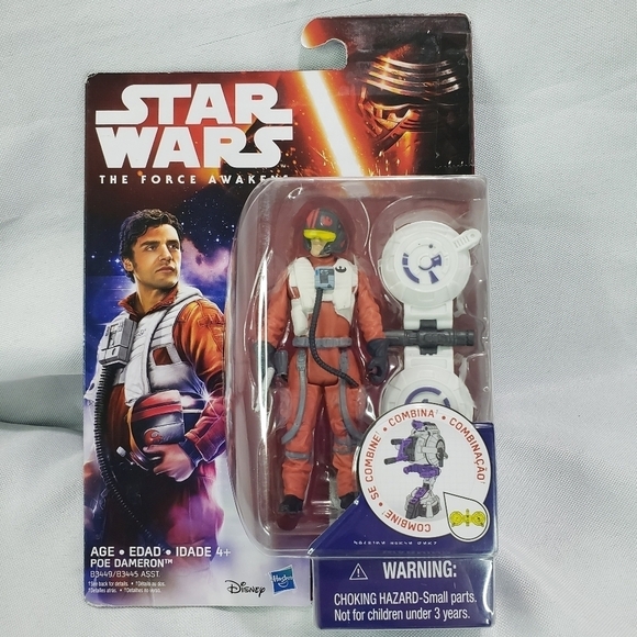 Star Wars The Force Awakens Poe Dameron Action Figure Sealed Disney Hasbro 2015 - Picture 12 of 12